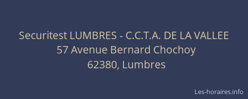 Securitest LUMBRES - C.C.T.A. DE LA VALLEE
