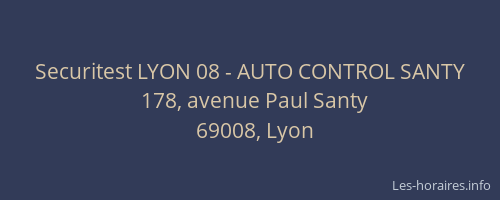 Securitest LYON 08 - AUTO CONTROL SANTY