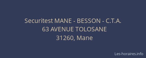Securitest MANE - BESSON - C.T.A.