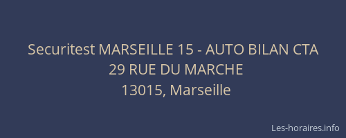 Securitest MARSEILLE 15 - AUTO BILAN CTA
