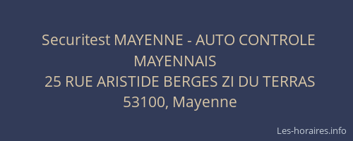 Securitest MAYENNE - AUTO CONTROLE MAYENNAIS