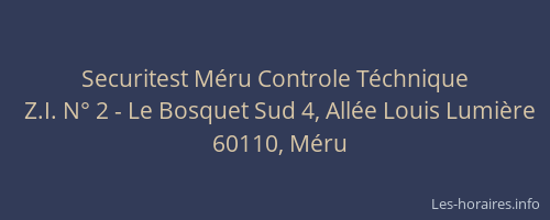 Securitest M&eacute;ru Controle T&eacute;chnique