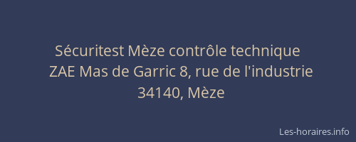 Sécuritest Mèze contrôle technique
