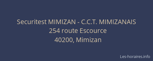 Securitest MIMIZAN - C.C.T. MIMIZANAIS