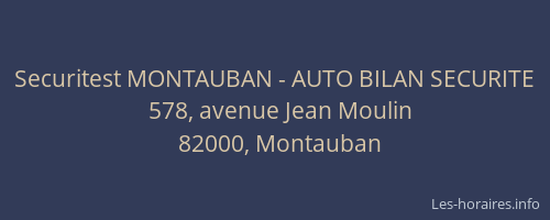 Securitest MONTAUBAN - AUTO BILAN SECURITE
