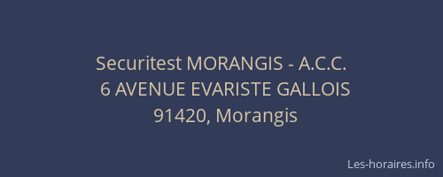 Securitest MORANGIS - A.C.C.