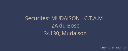 Securitest MUDAISON - C.T.A.M