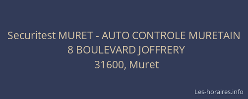 Securitest MURET - AUTO CONTROLE MURETAIN