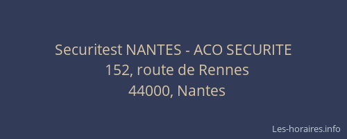Securitest NANTES - ACO SECURITE