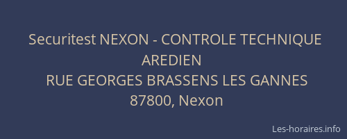 Securitest NEXON - CONTROLE TECHNIQUE AREDIEN