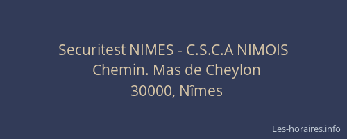 Securitest NIMES - C.S.C.A NIMOIS