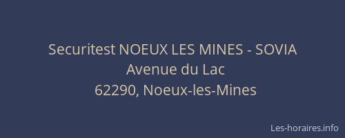 Securitest NOEUX LES MINES - SOVIA