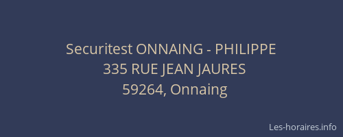 Securitest ONNAING - PHILIPPE