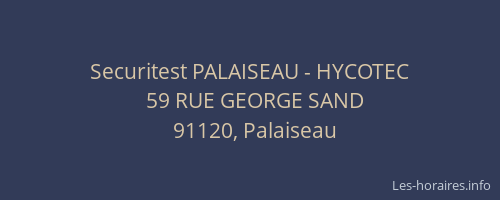 Securitest PALAISEAU - HYCOTEC