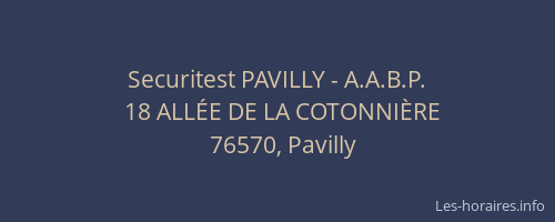 Securitest PAVILLY - A.A.B.P.