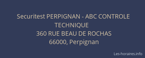 Securitest PERPIGNAN - ABC CONTROLE TECHNIQUE