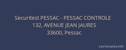 Securitest PESSAC - PESSAC CONTROLE
