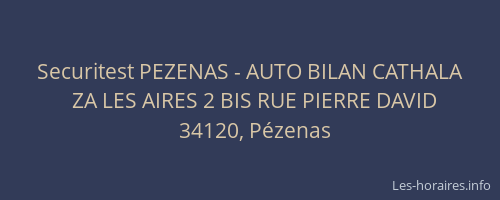 Securitest PEZENAS - AUTO BILAN CATHALA