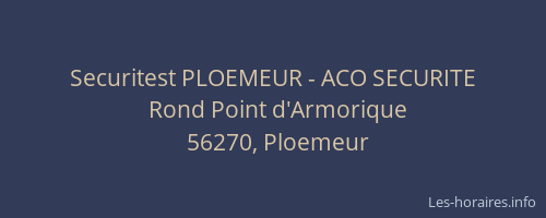 Securitest PLOEMEUR - ACO SECURITE