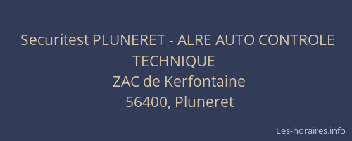 Securitest PLUNERET - ALRE AUTO CONTROLE TECHNIQUE