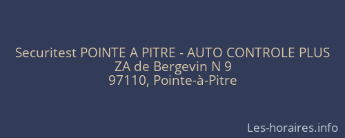 Securitest POINTE A PITRE - AUTO CONTROLE PLUS