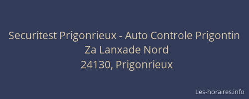 Securitest Prigonrieux - Auto Controle Prigontin