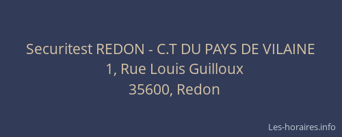 Securitest REDON - C.T DU PAYS DE VILAINE