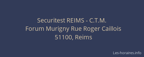 Securitest REIMS - C.T.M.