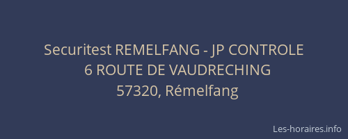 Securitest REMELFANG - JP CONTROLE