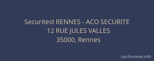 Securitest RENNES - ACO SECURITE