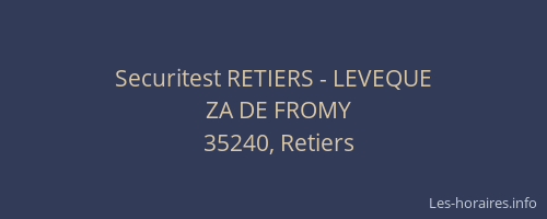 Securitest RETIERS - LEVEQUE