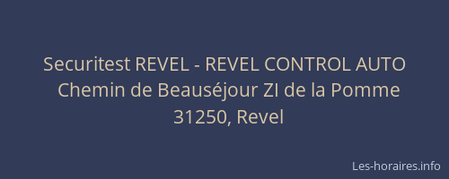 Securitest REVEL - REVEL CONTROL AUTO