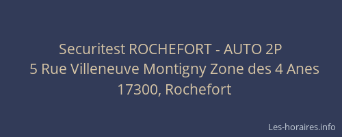 Securitest ROCHEFORT - AUTO 2P