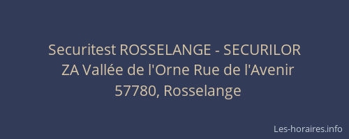 Securitest ROSSELANGE - SECURILOR