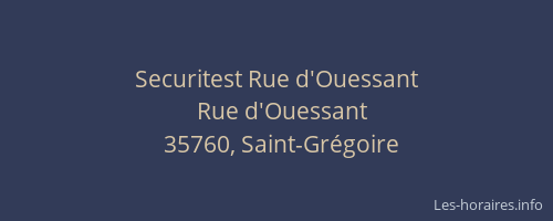 Securitest Rue d'Ouessant