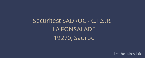 Securitest SADROC - C.T.S.R.