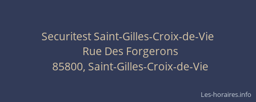 Securitest Saint-Gilles-Croix-de-Vie