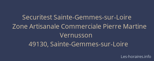 Securitest Sainte-Gemmes-sur-Loire