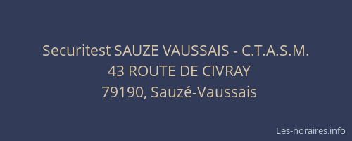 Securitest SAUZE VAUSSAIS - C.T.A.S.M.