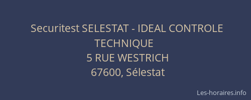 Securitest SELESTAT - IDEAL CONTROLE TECHNIQUE