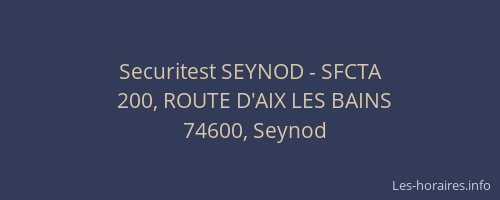 Securitest SEYNOD - SFCTA