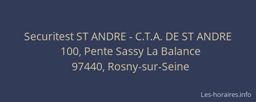 Securitest ST ANDRE - C.T.A. DE ST ANDRE