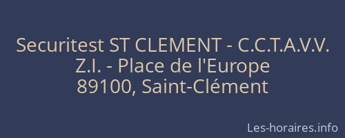 Securitest ST CLEMENT - C.C.T.A.V.V.