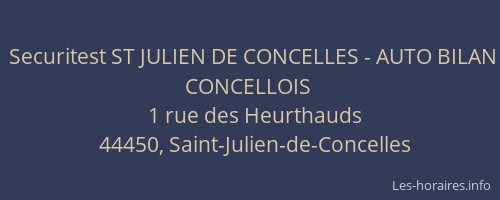 Securitest ST JULIEN DE CONCELLES - AUTO BILAN CONCELLOIS