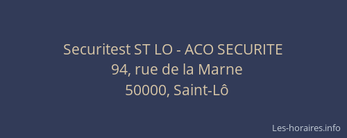 Securitest ST LO - ACO SECURITE