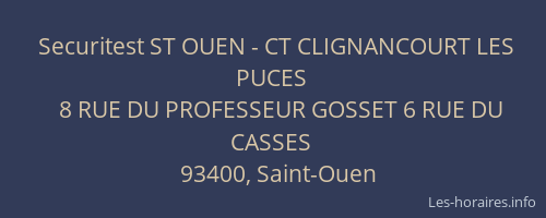 Securitest ST OUEN - CT CLIGNANCOURT LES PUCES