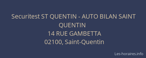 Securitest ST QUENTIN - AUTO BILAN SAINT QUENTIN