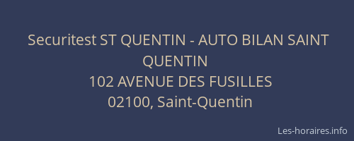 Securitest ST QUENTIN - AUTO BILAN SAINT QUENTIN