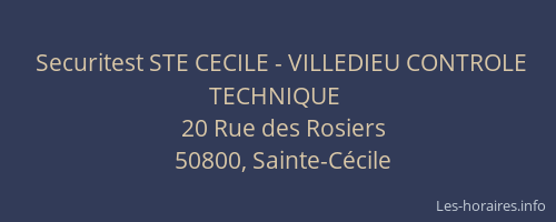 Securitest STE CECILE - VILLEDIEU CONTROLE TECHNIQUE