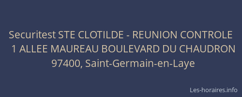 Securitest STE CLOTILDE - REUNION CONTROLE
